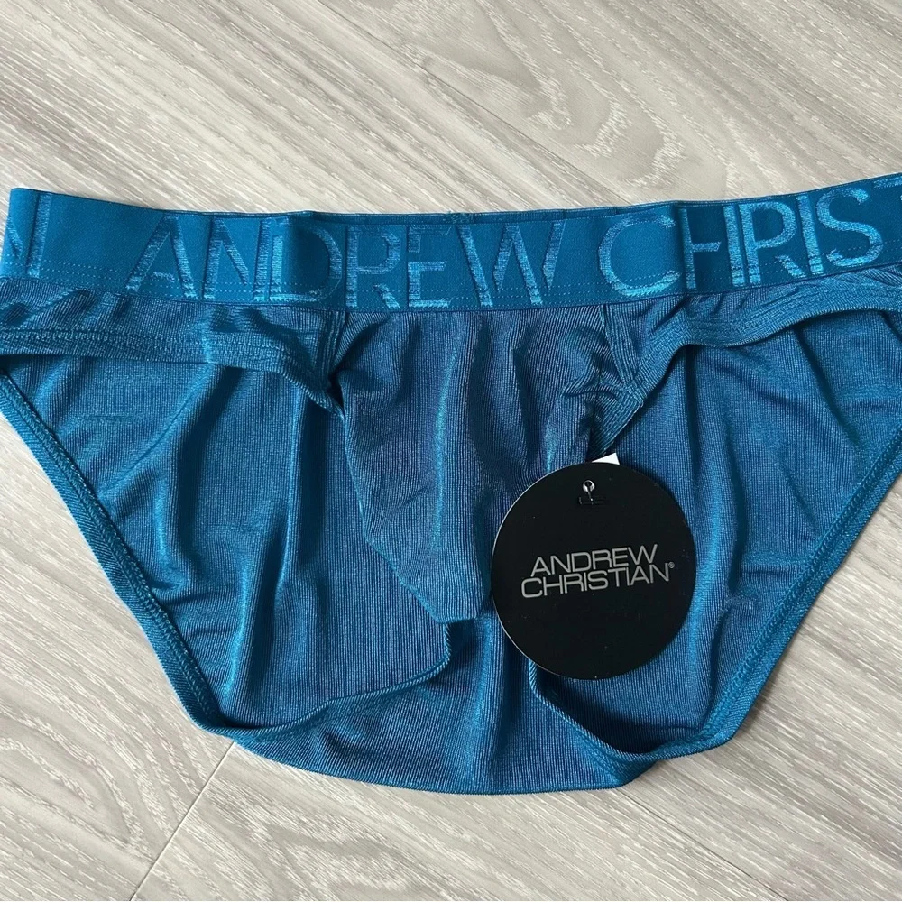 Andrew Christian | Sensual Rib Brief w/ Almost Naked in Deep Teal (Small)